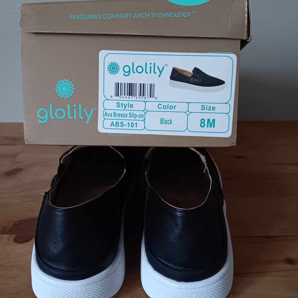 Glolily‎ Ava Breeze Slip-on Sneakers Black Size 8M Orthotic ABS-101 - Picture 10 of 10